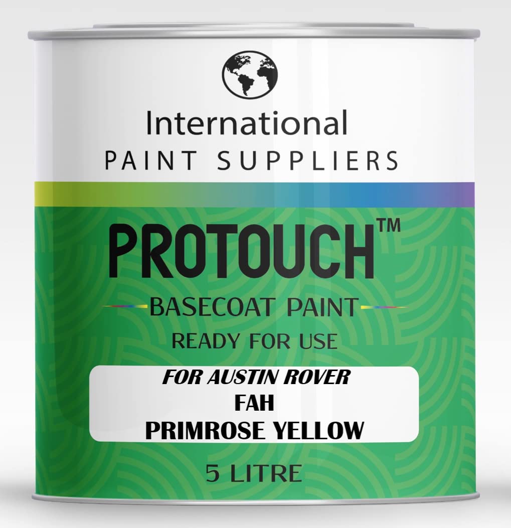 PROTOUCH FOR AUSTIN ROVER FAH PRIMROSE YELLOW BASECOAT RFU READY FOR USE THINNED CAR PAINT 5L TIN