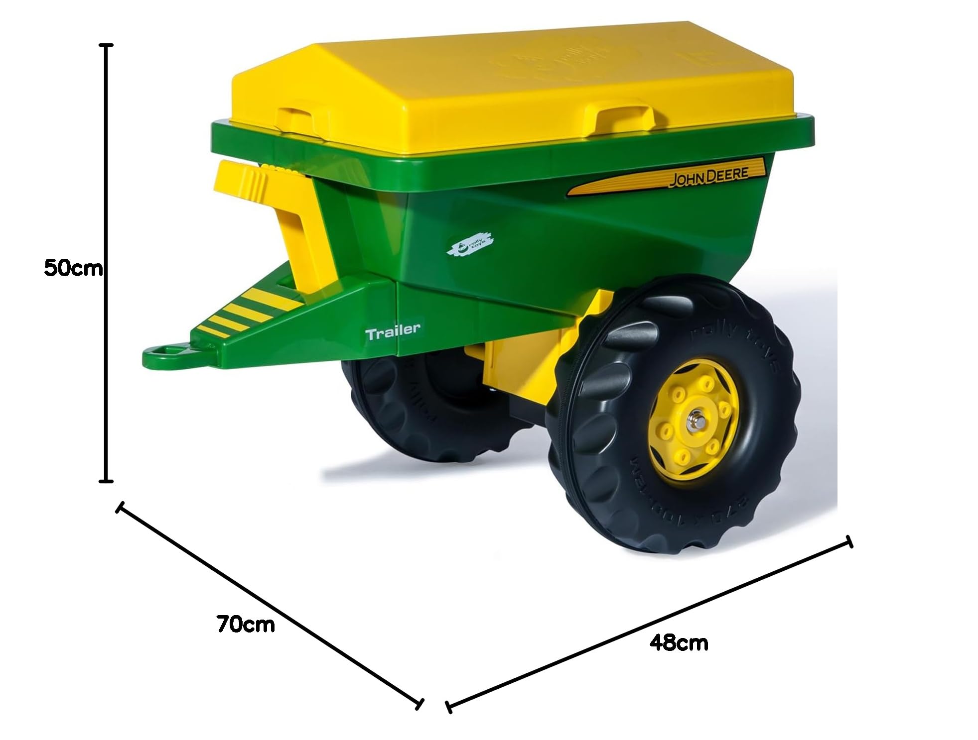 Rolly Toys 125111 - Veicolo a Pedali Streumax Spargisale John Deere, Sabbia