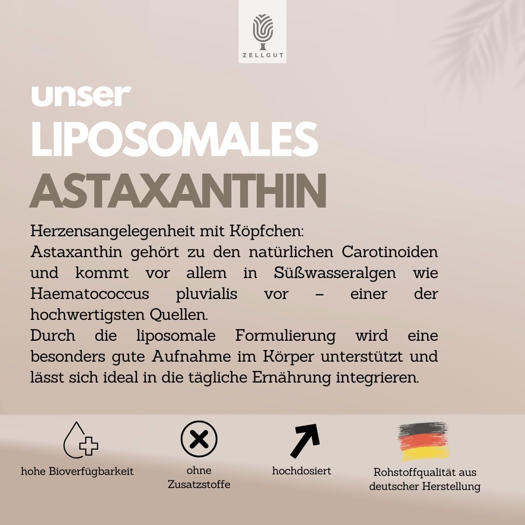 LIPOSOMALES ASTAXANTHIN • hohe Bioverfügbarkeit • natürliches Antioxidans • 250 ML