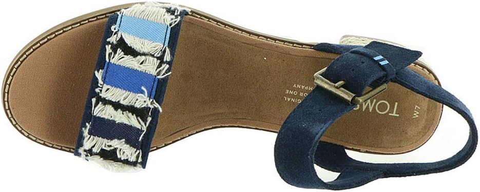 TOMS Womens Camilia Athletic Sandals Casual - Brown 6 Navy Suede/Coupe Denim