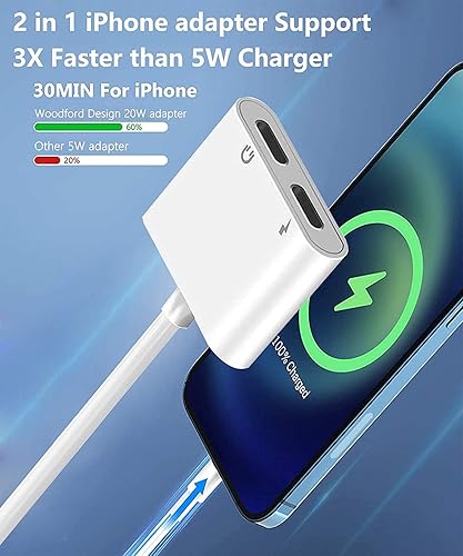 Miniatura 5 de Certificado Apple MFi Paquete de 2 divisores de iPhone Dual Lightning y adaptador Lightning para iPhone 4 en 1 Audio+Carga+Llamada+Control de