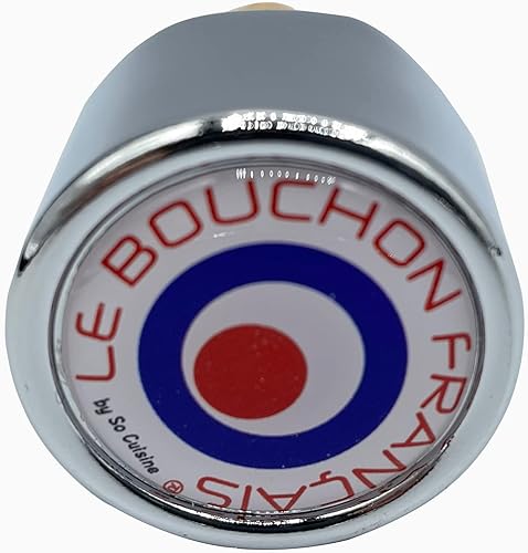 Miniatura 3 de Juego de 4 tapones reutilizables para botellas de vino para vinos blancos o tintos, fabricados en Francia (Metrópolis)