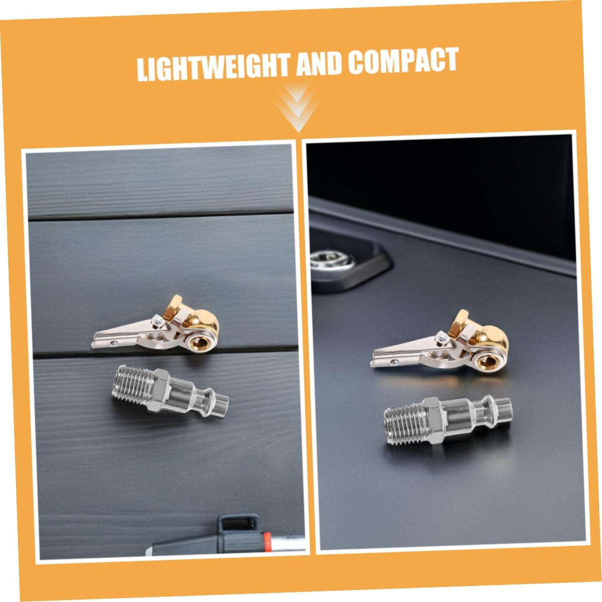 NUOBESTY Locking Air Chuck Tire Inflator Adapter 1/4 Npt 2 Set