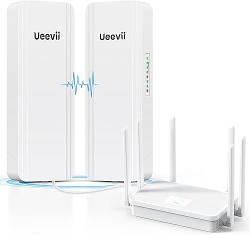 UeeVii Kit de enrutador de puente inalámbrico de doble banda  Puente WiFi de 2.4G 5.8G  Puente inalámbrico punto a punto de 5 KM Extensor Starlink