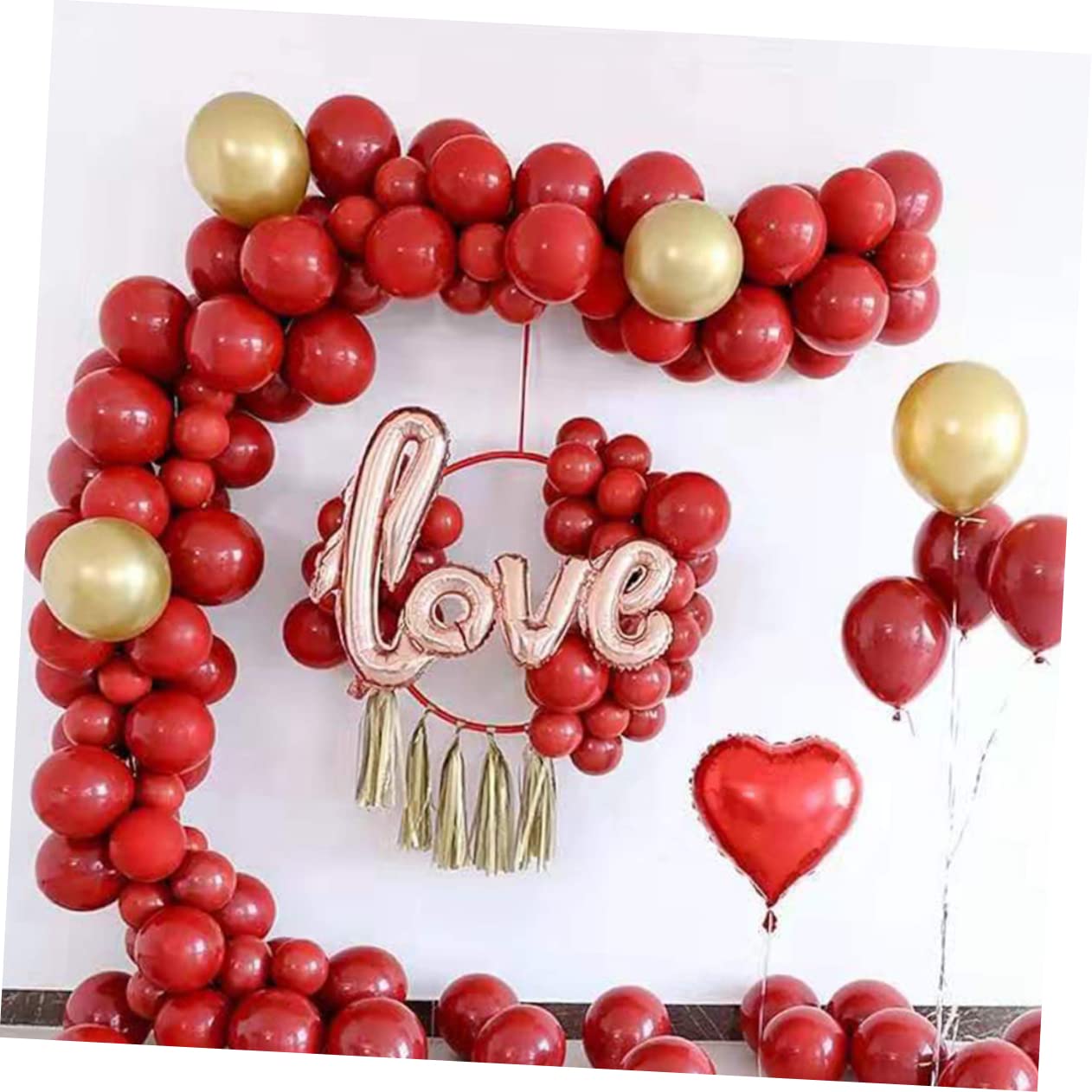 TOPBATHY 25pezzi Palloncini in Lattice Granata da Palloncini Decorativi per Matrimonio Banchetti e Feste