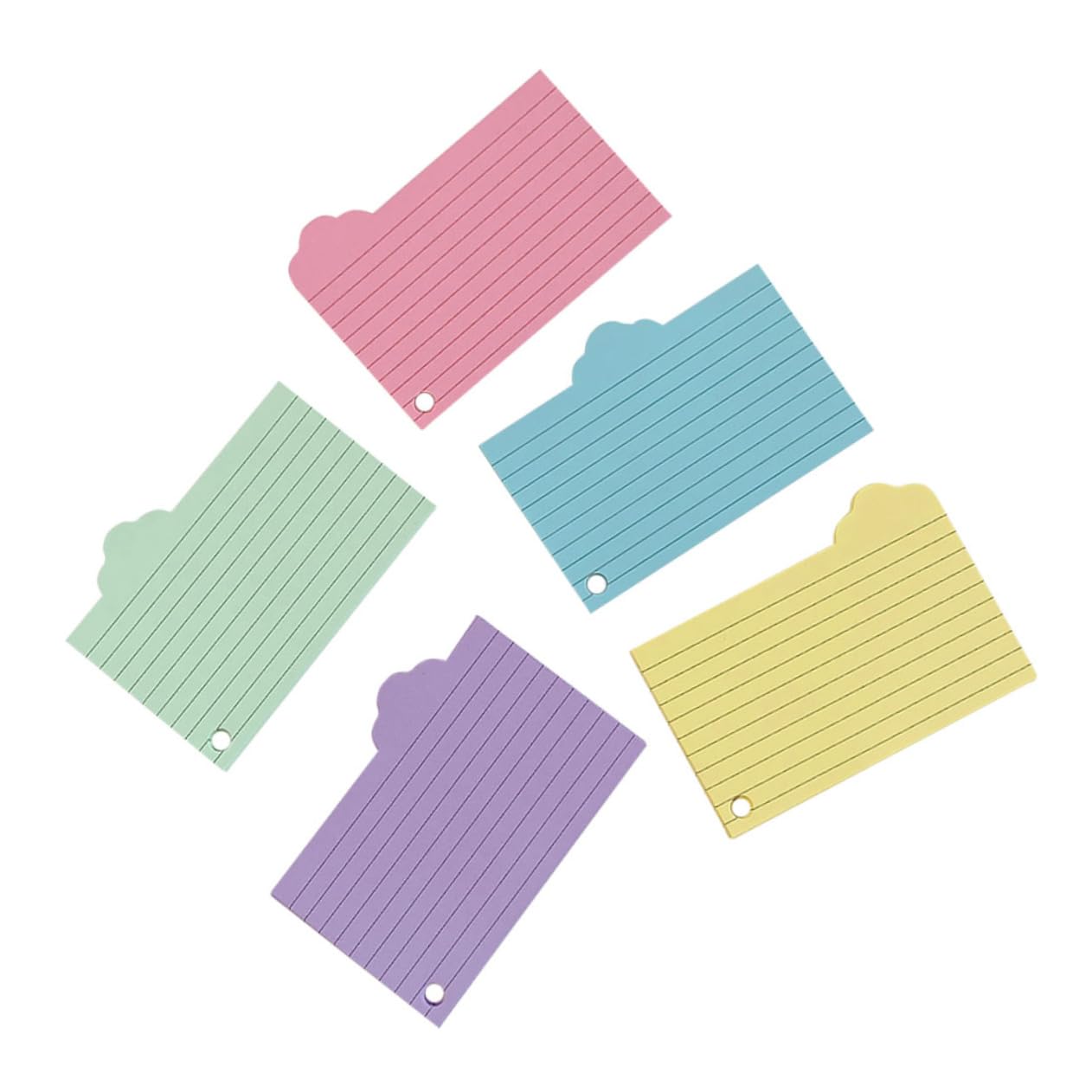 DOITOOL 5 Ensembles Livre De Vocabulaire Sur Papier À Notes Carte Flash Cartes Vierges Avec À Onglets Éducatif Couleur Cartonné Flashcards Pour Étudier Fiches Cartes De Mots 125 Feuilles*5