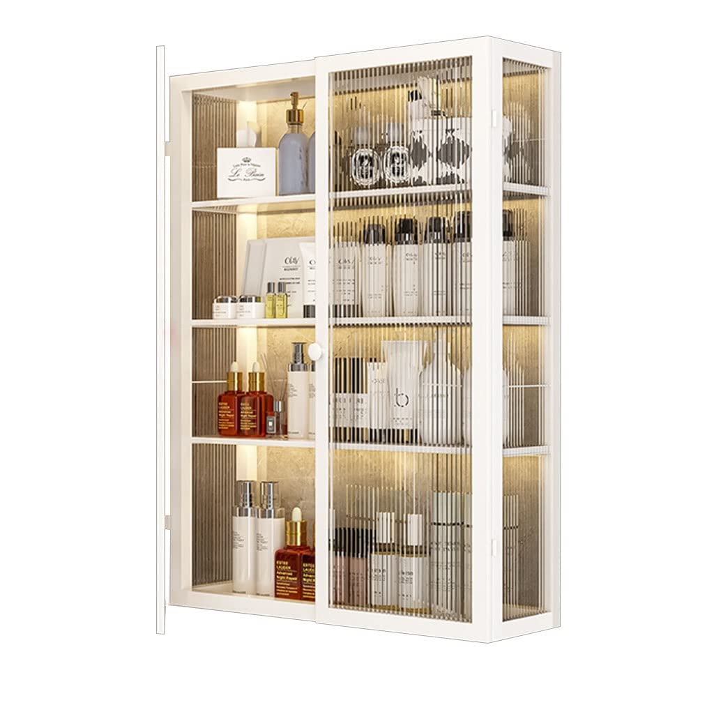 Armadietto per medicinali da bagno a 2 ripiani a parete con piastrelle da cucina senza punzonatura (dimensioni: 50 x 15 x 70 cm)
