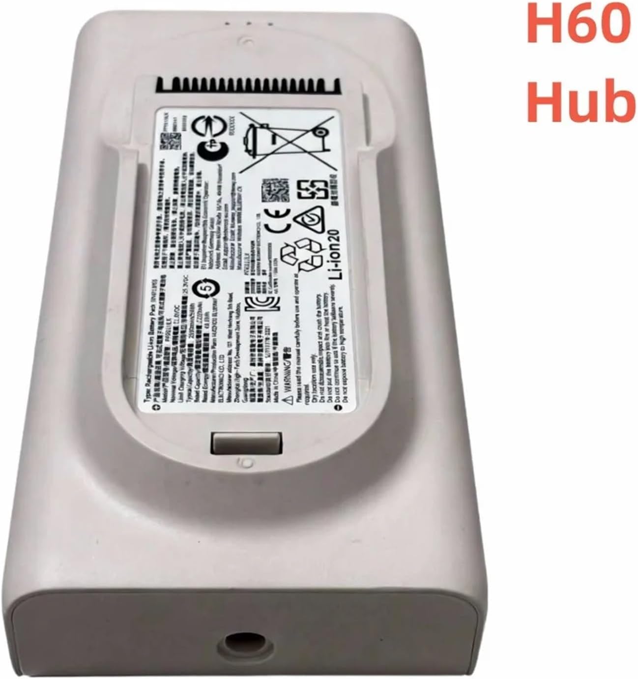 2500mAh 21.6V, Compatible For Roborock, PF061ULK H60 Hub Vacuum Cleaner Battery