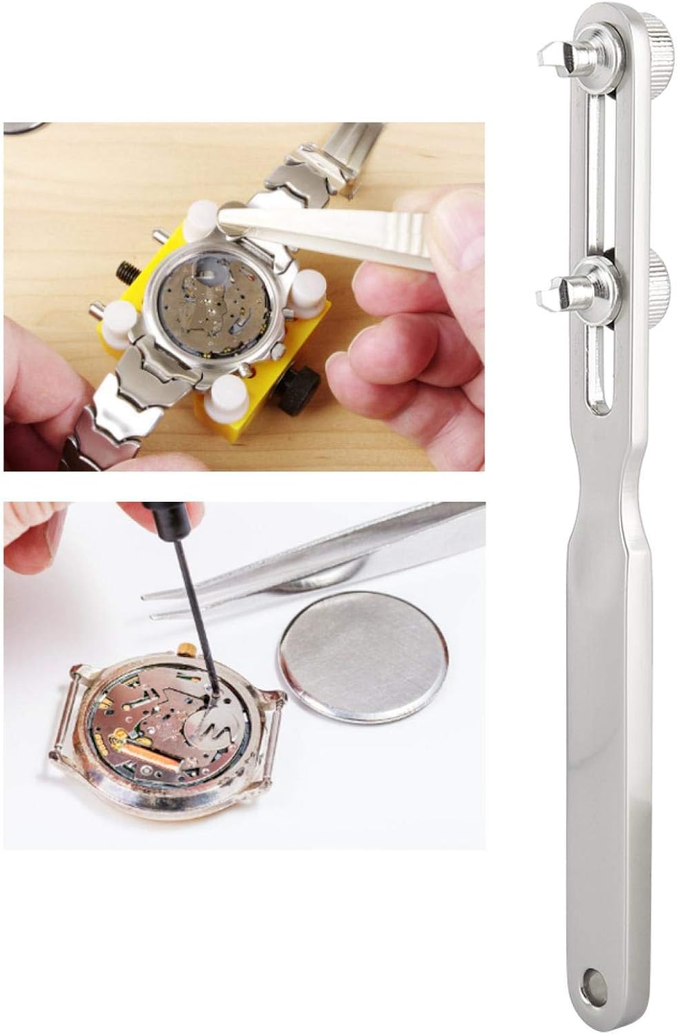 Horloge sleutel achterkant verwijderaar, verstelbare horloge achterkant opener voor diameter kleiner dan 55mm batterij vervanging en horloge reparatie (zonder groef) | Leuke Horloges.nl