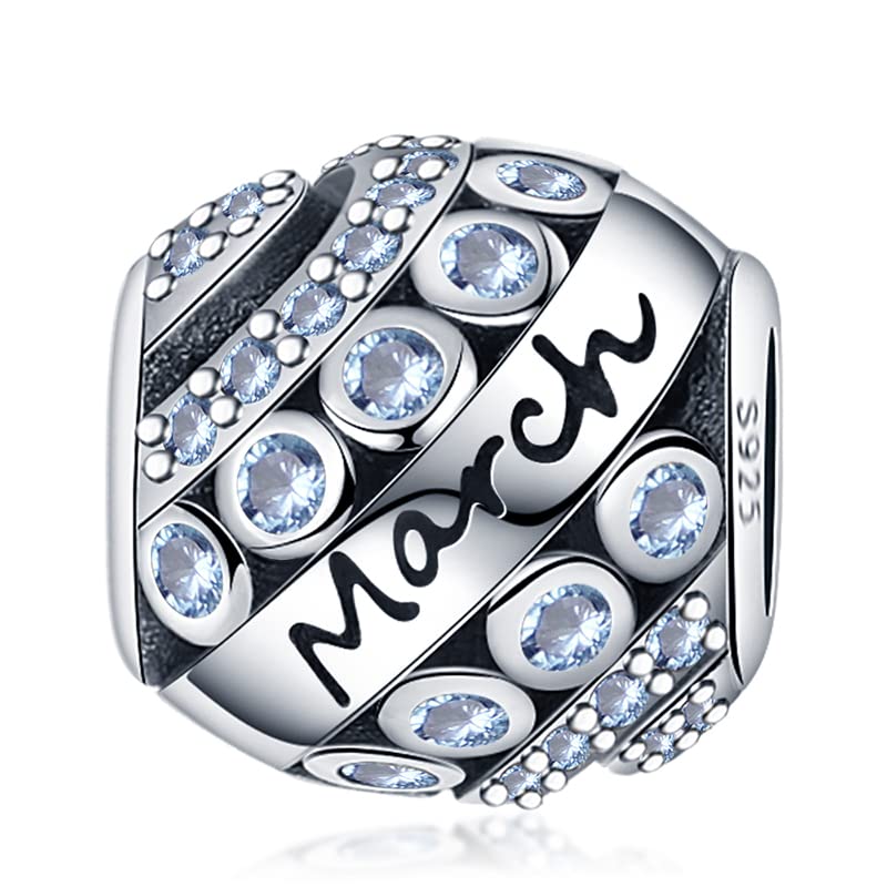 CQWVB Damen Charm Anhänger Sternzeichen für Armband 925 Sterling Silber 12 Sternbilder Charms Beads passend für Pandora Armband, Kompatibel mit Europäischen Halskette für Frauen Mädchen