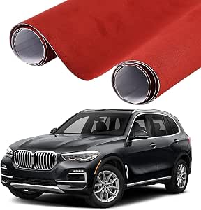 DEALUX-1 Self Adhesive Faux Suede Fabric Roll – Flocked Wrap Film For Car Interior Upgrades