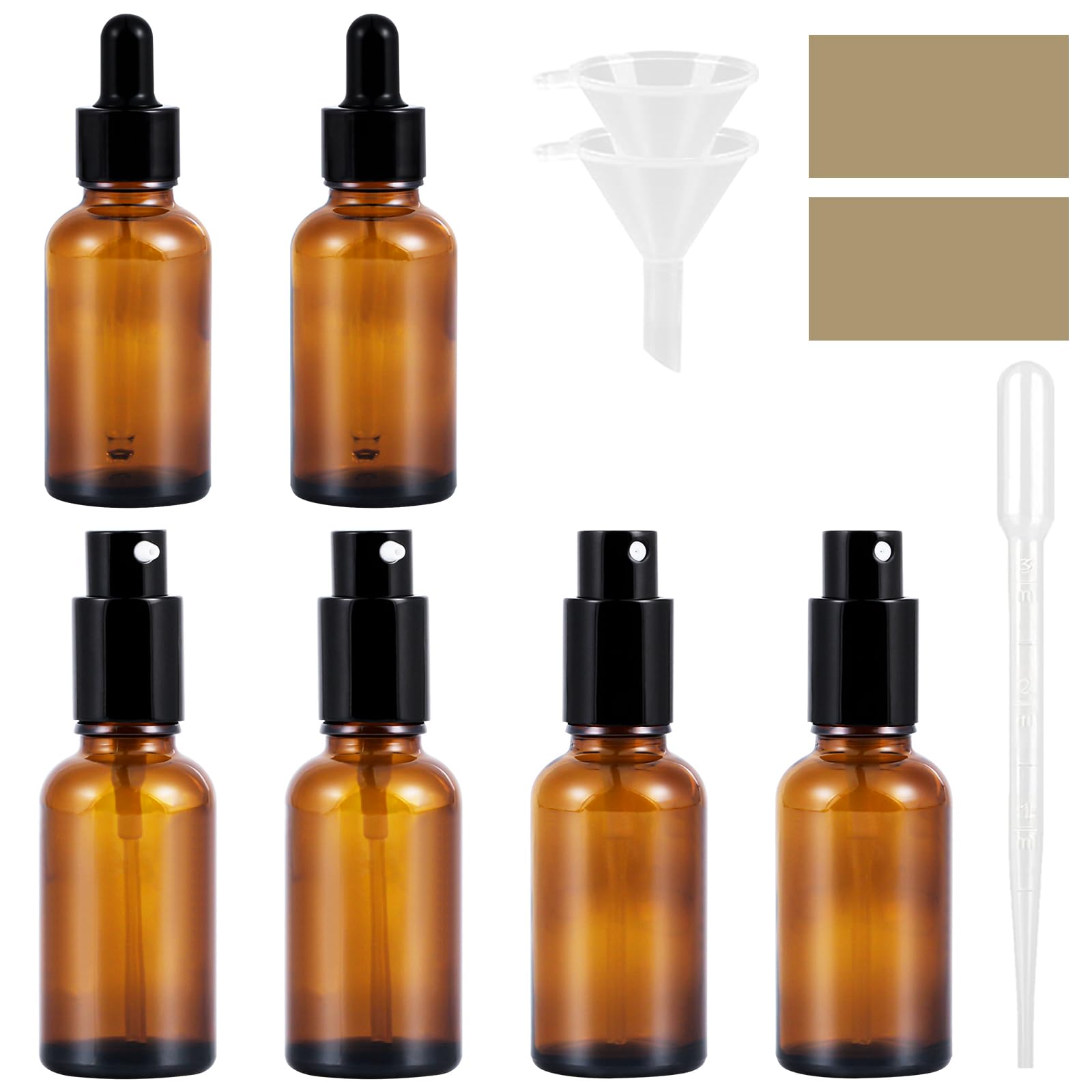 Lot De 2 Vaporisateurs En Acier Inoxydable 250 Ml | Avec Entonnoir Et étiquettes | Pour Plantes, Cheveux, Ménage