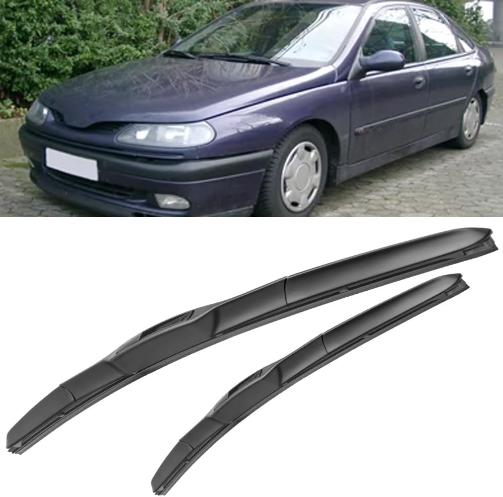 RESKIU Car Front Windshield Wiper Blade Set Replacement for Renault Laguna Wagon 2001-2007, All Season Windscreen Wipers Quiet Easy Installation
