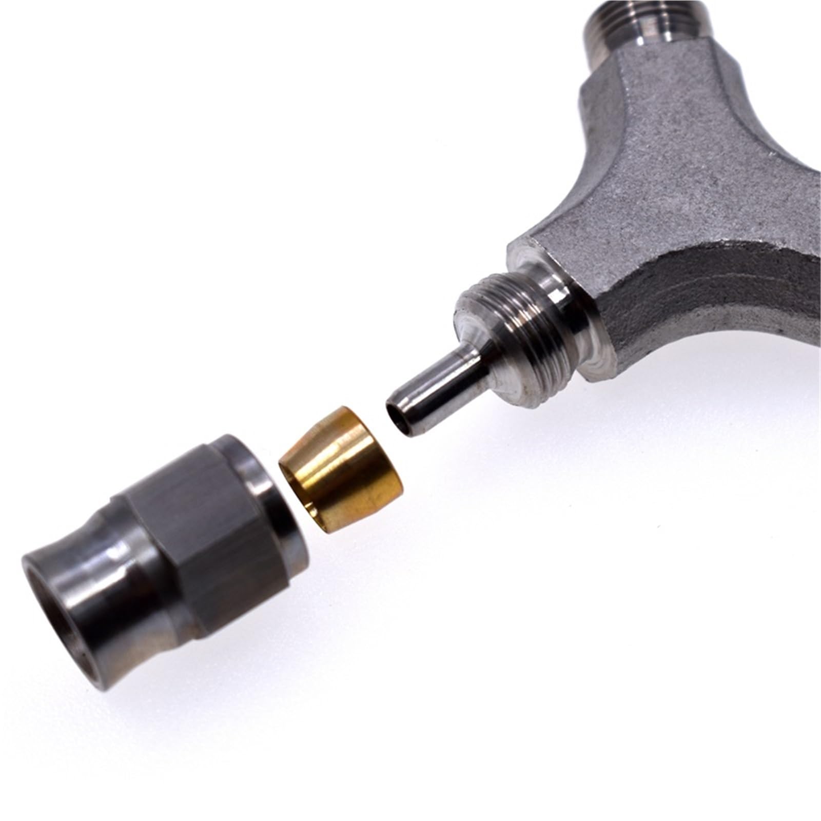 Uniwersalny adapter do węża hamulcowego hydraulicznego silnika ze stali nierdzewnej typu AN3 do złącza samochodowego i motocyklowego rura hamulcowa(A)