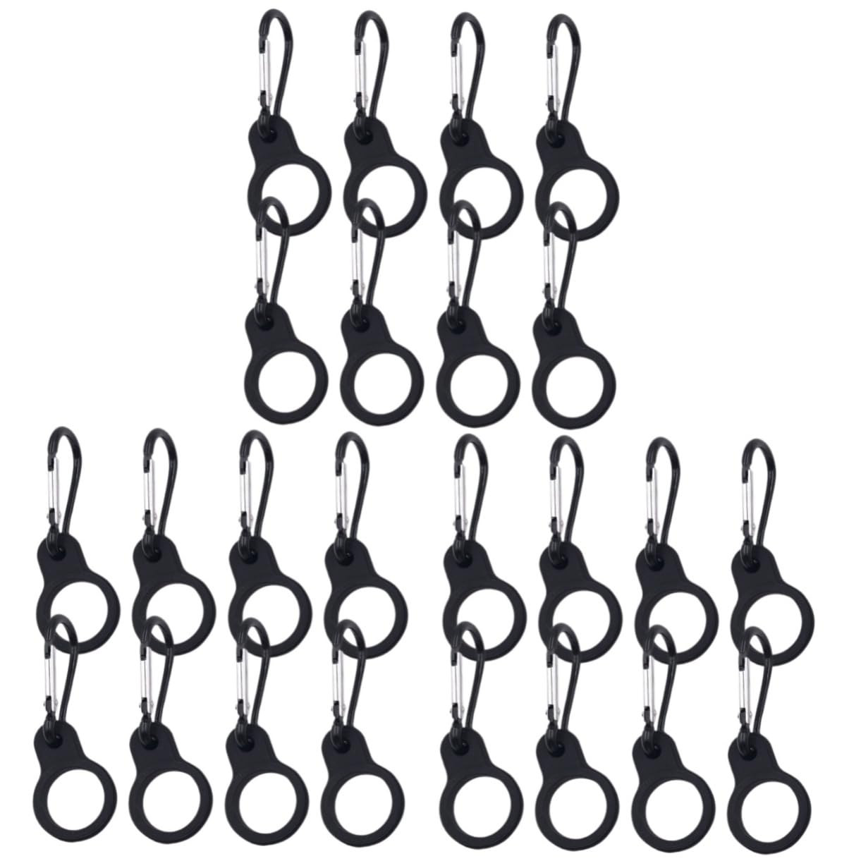 TOYANDONA Porte-Bouilloire Bouteille d'eau avec Marche Clé Cintre Porte-Bouteille Ambulant Crochet pour Bouteille De Randonnée Porte-Bouteille d'eau Gel De Silice Noir