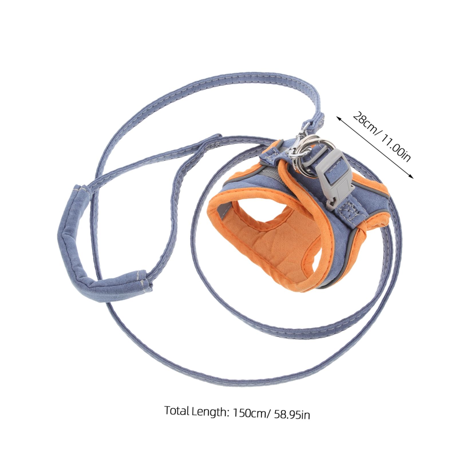 Hohopeti Dog Harness Cat Harness Set Reflective Leash for Walk Comfortable Adjustable Straps Lightweight Breathable for Dogs Cats