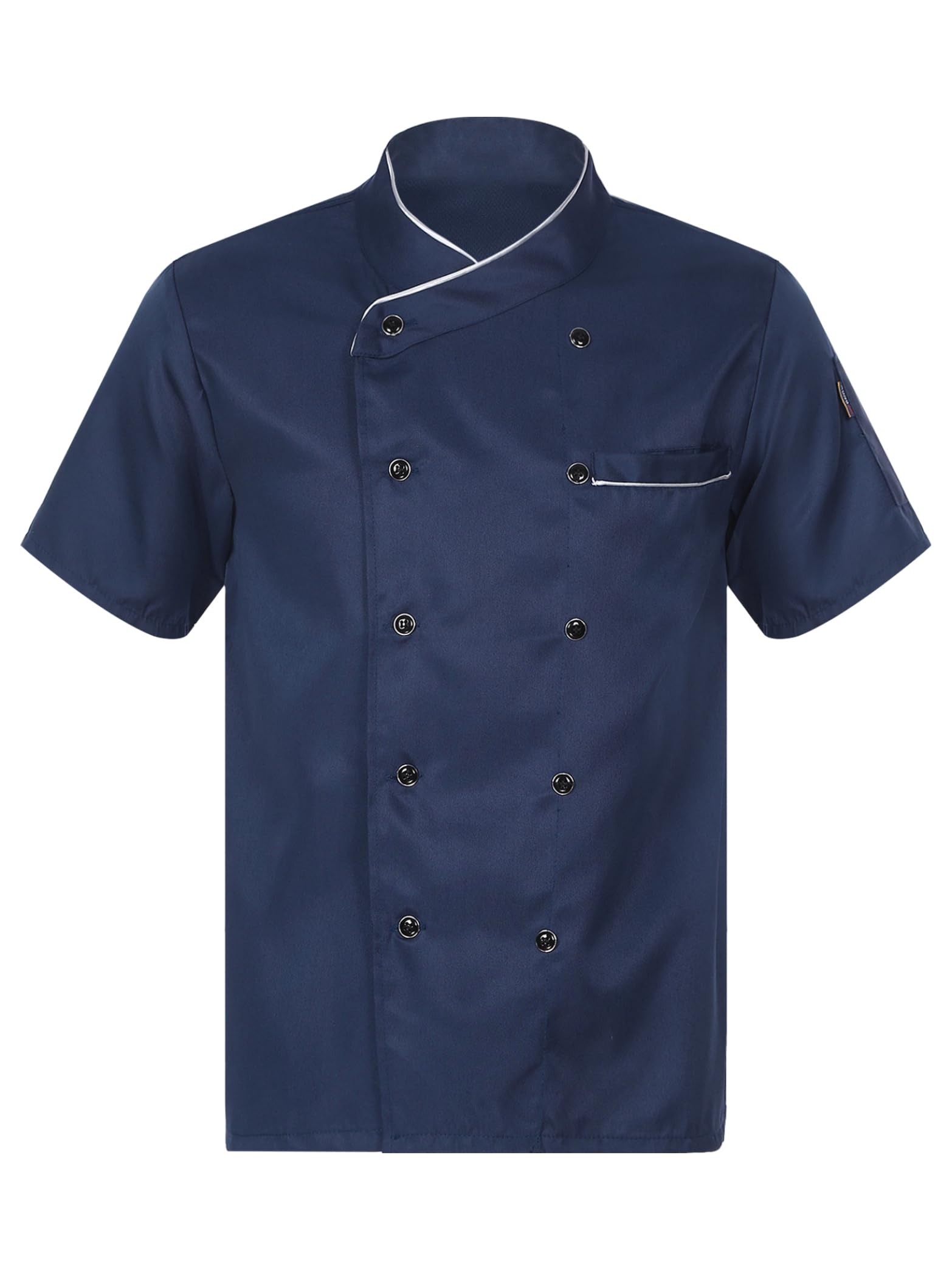 Unisex Men's Classic Chef Coat Jackets Double-Breasted Kitchen Chef Uniforms Shirts Top