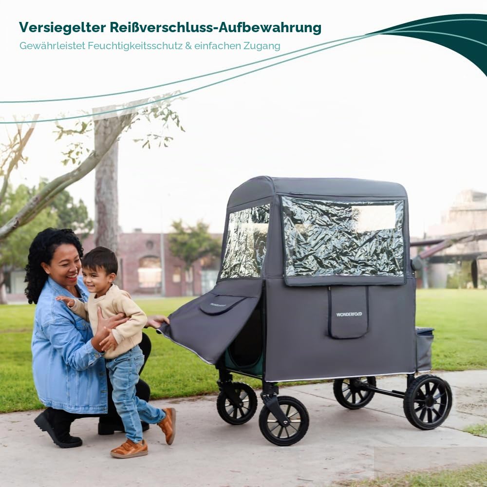 Wonderfold Wetterabdeckung für W4 Elite Premium Kinderwagen Buggy 3 in 1 UV-Schutz und Zubehör - Reise Buggy, Vielseitig & Wetterbeständig