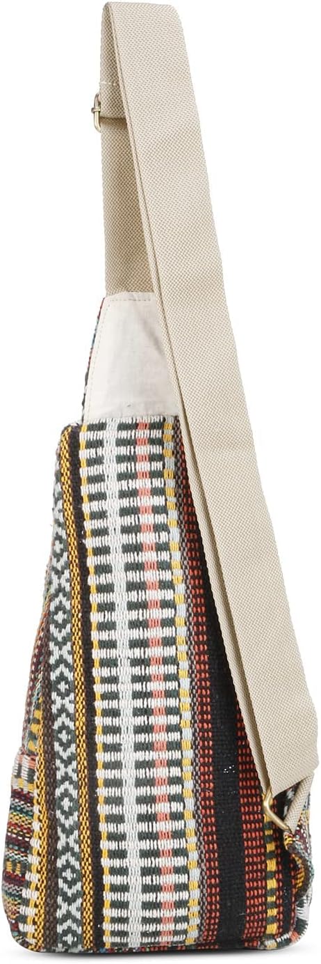 Suman Enterprises Hemp Sling Backpack- Hemp Cross body Bag- Hemp Shoulder Backpack Adjustable Strap for Men & Women (Multi-2) - Image 3