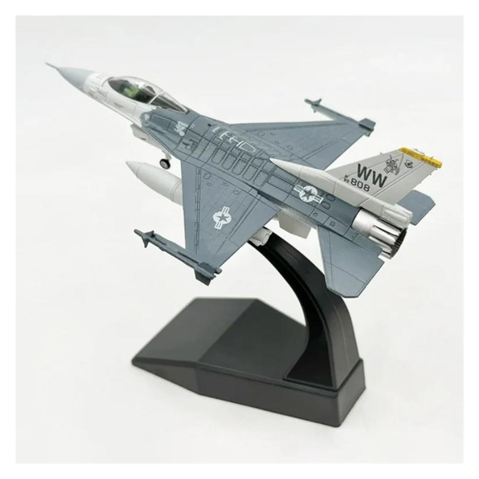 ZXLIHS Samolot w skali 1:100 Do samolotów myśliwskich F-16 USAF Odlew metalowy Model samolotu na poziomie kolekcjonerskim Dekoracyjny gabinet Nadaje się do dawania prezentów