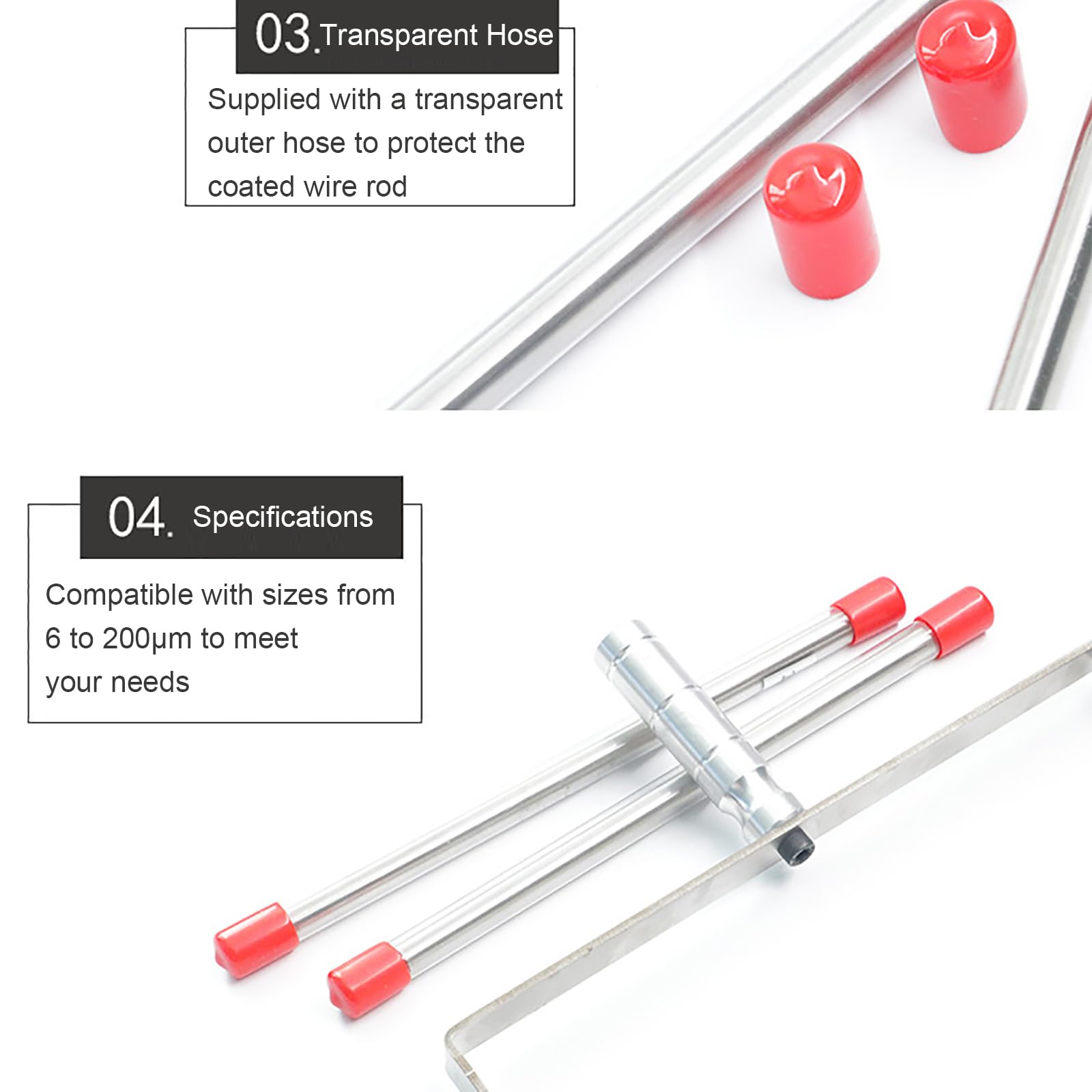 Edelstahl Handheld Ink Scraping Tool Nassfilm-Applikator für Beschichtungsstärke 6 200μm Perfekt für präzise Beschichtungen & Lacke