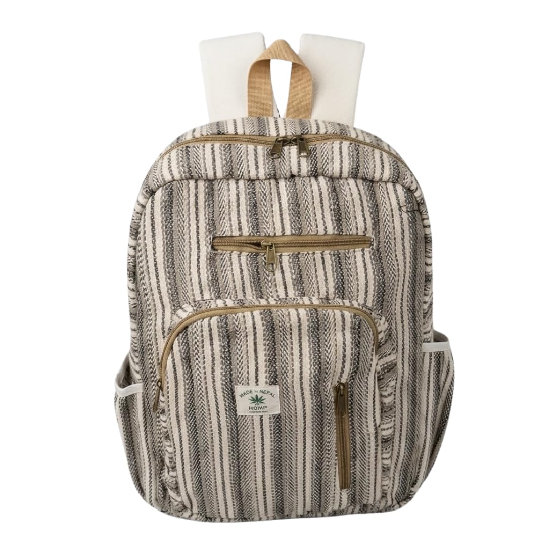 Handmade Hemp Backpack for Men & Women | Eco-Friendly 100% Natural Hemp Rucksack with Front Pocket | Travel, College & Casual Bag-image-19