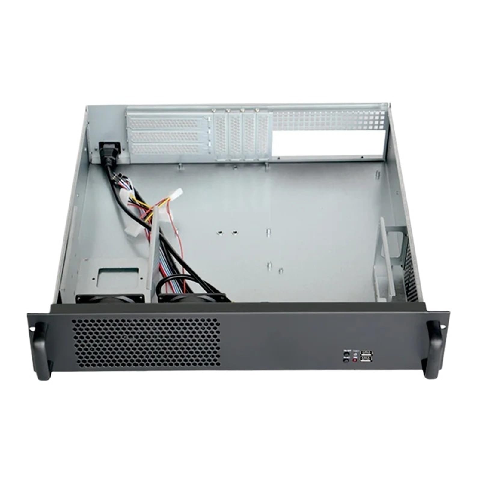 Compact 2U - Obudowa serwera stelażowego o głębokości 450 mm, Micro ATX IPC, krótkie podwozie przemysłowe
