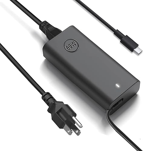 Miniatura 1 de Nuevo cargador USB C de 65 W para laptop Dell, cargador USB C Dell para Dell Latitude 3340 3440 3540 5420 5430 5440 5520 7430 7420 7440, XPS 13
