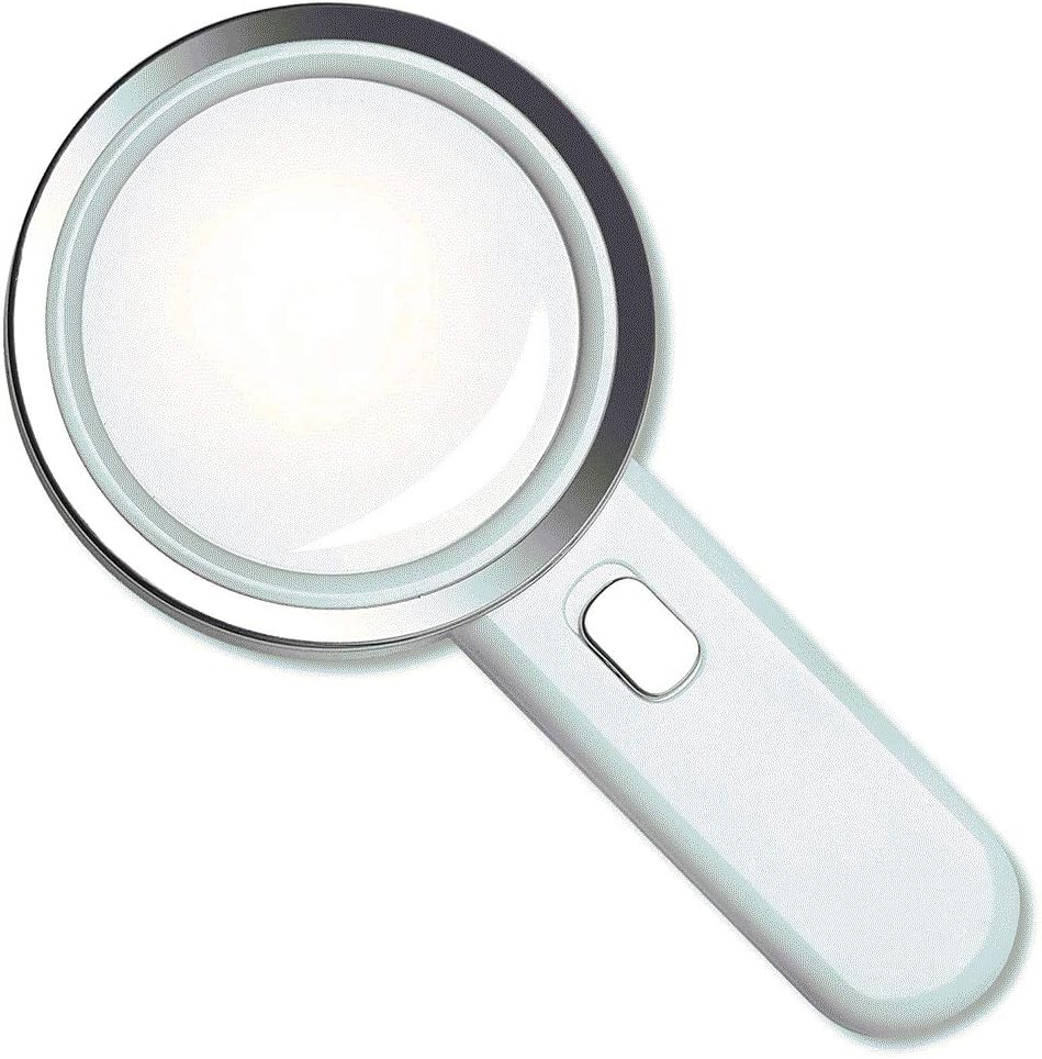 BROGEH TJLSS Handheld Large Illuminated Lighted Magnifier for Macular