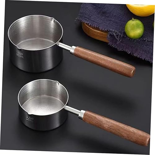 Miniatura 3 de Olla pequeña con ollas, sartenes para el hogar, olla pequeña para fundir ollas de acero inoxidable, sartén con boquilla para verter, sartén