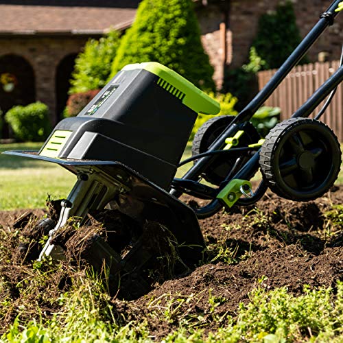 Earthwise TC70125 12.5-Amp 16-Inch Corded Electric Tiller/Cultivator, Green