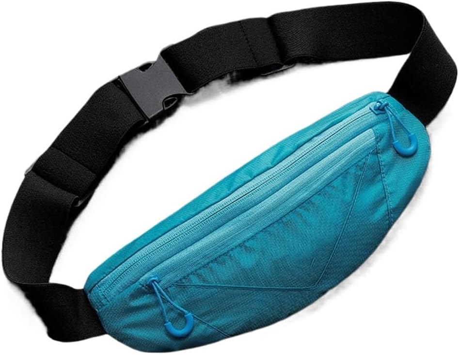 Running Zipper Pocket Waist Bag Waistband Sport Bag Gym Yoga Waist Belt Pack Mobile(Black)
