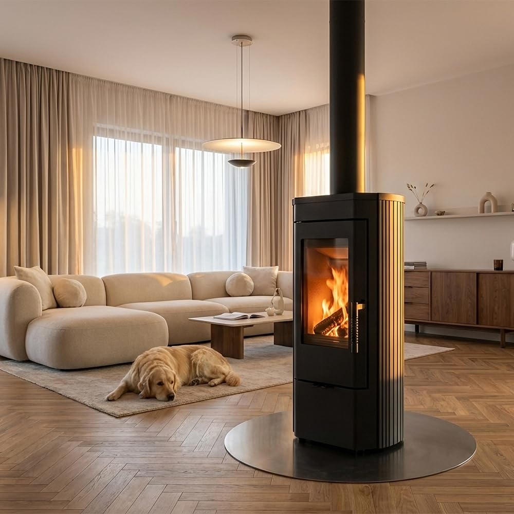 KOZA K12 Freistehender Gusseisenofen 6 kW FI 130 BImSchV 2 Wärmewirkungsgrad 82,5%