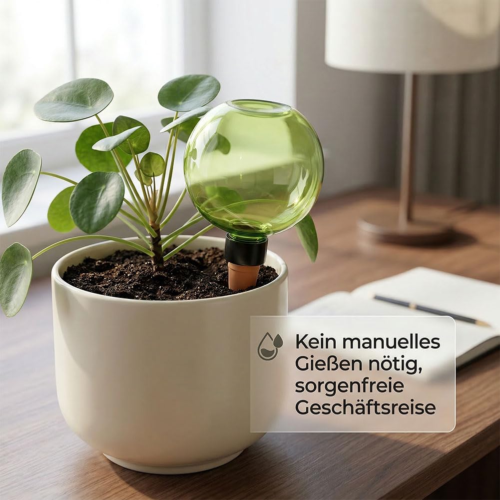 Generisch Bewässerungskugeln für Zimmerpflanzen, 500ml/350ml Bewässerungskugeln Ton für Balkonpflanzen Zimmerpflanzen Outdoor, Tonspitzen Pflanzen Selbstbewässerung (Blau-10, 350ML)