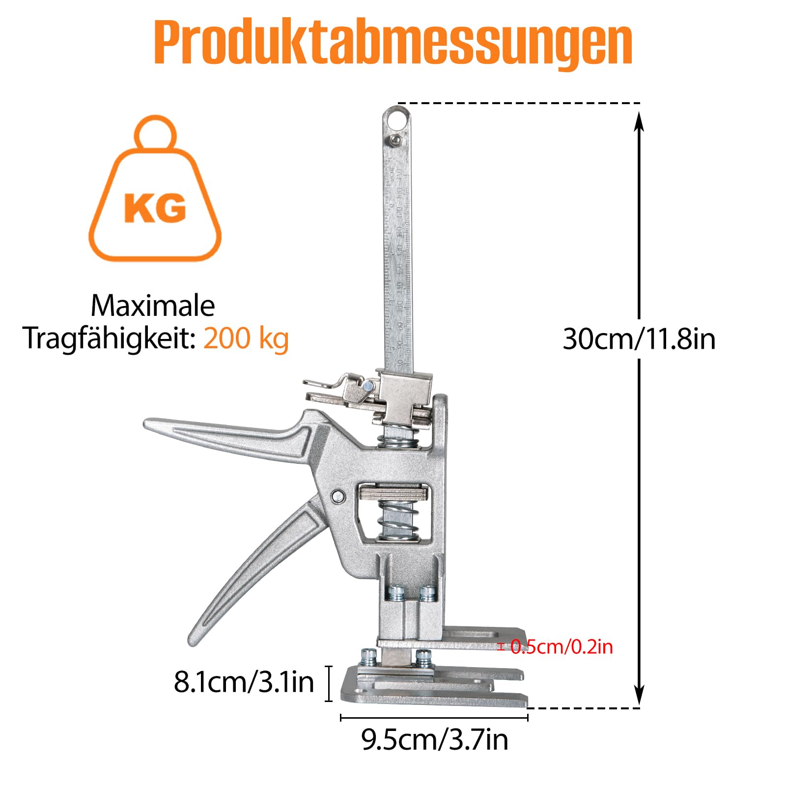 2 Stück Arbeitssparender Arm, Arm Handwerkzeugheber, mit Langsam und Schnell Hebefunktion, 200KG Tragfähigkeit, Hebewerkzeuge für Türen, Möbel, Schrank, Board-Heber