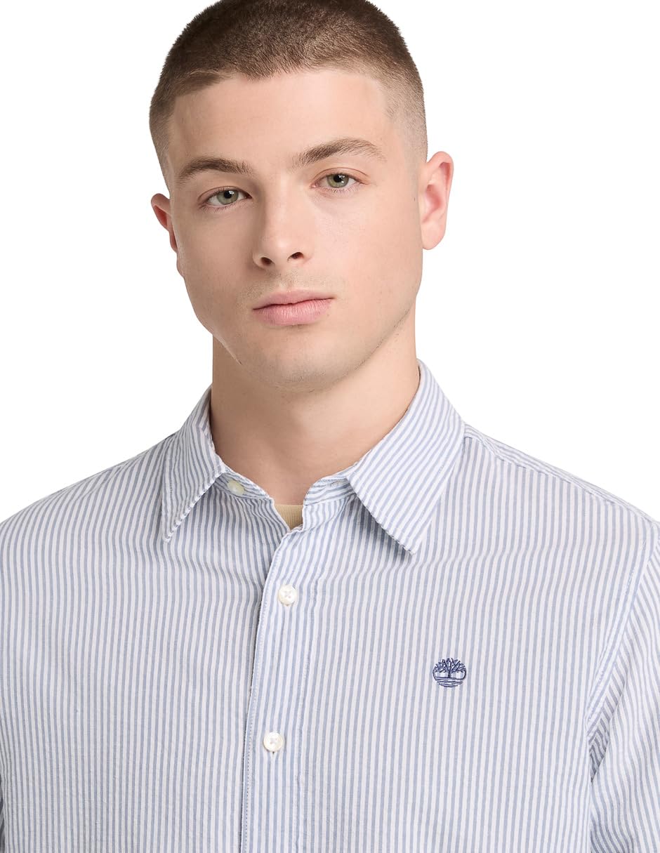 Camicia Timberland® Seersucker manica lunga a righe