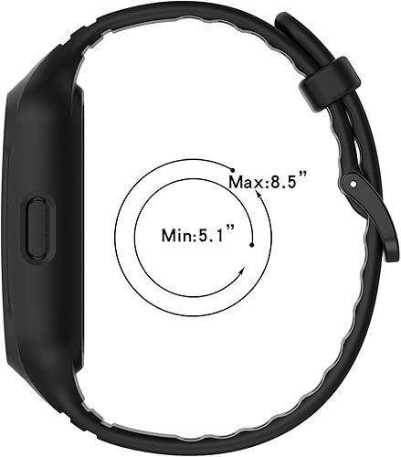 Miniatura 5 de MOTONG Correa de repuesto compatible con Huawei Band 8, correa de repuesto de silicona compatible con Huawei Band 8/7/6/Honor Band 7/6 (negro