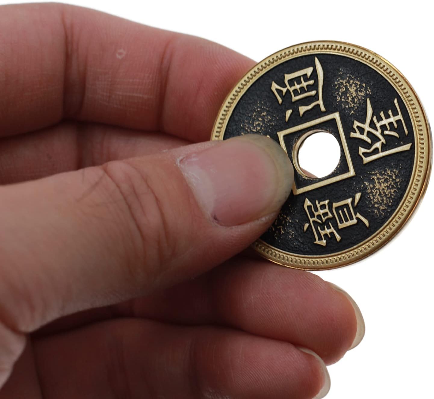 ZQION Chinese Palace Coin Set (4 Coins 1 Shell, Morgan/Half Dollars Size Brass) by Oliver Magic Illusion Close Up Magic Coins Gimmick