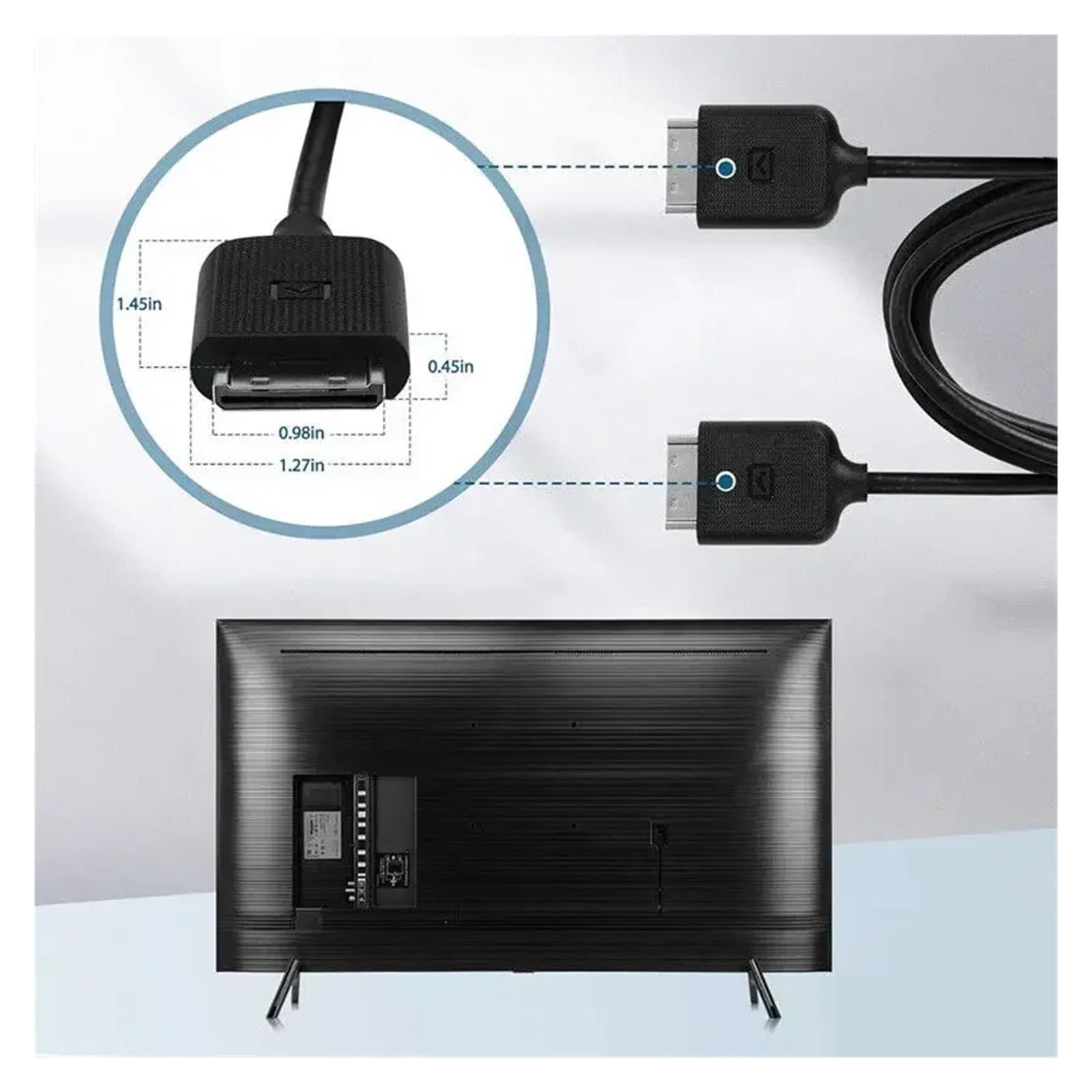 Câble TV BN39-02210A 3 m Compatible avec Samsung UN55KS850DF UN60KS800DF