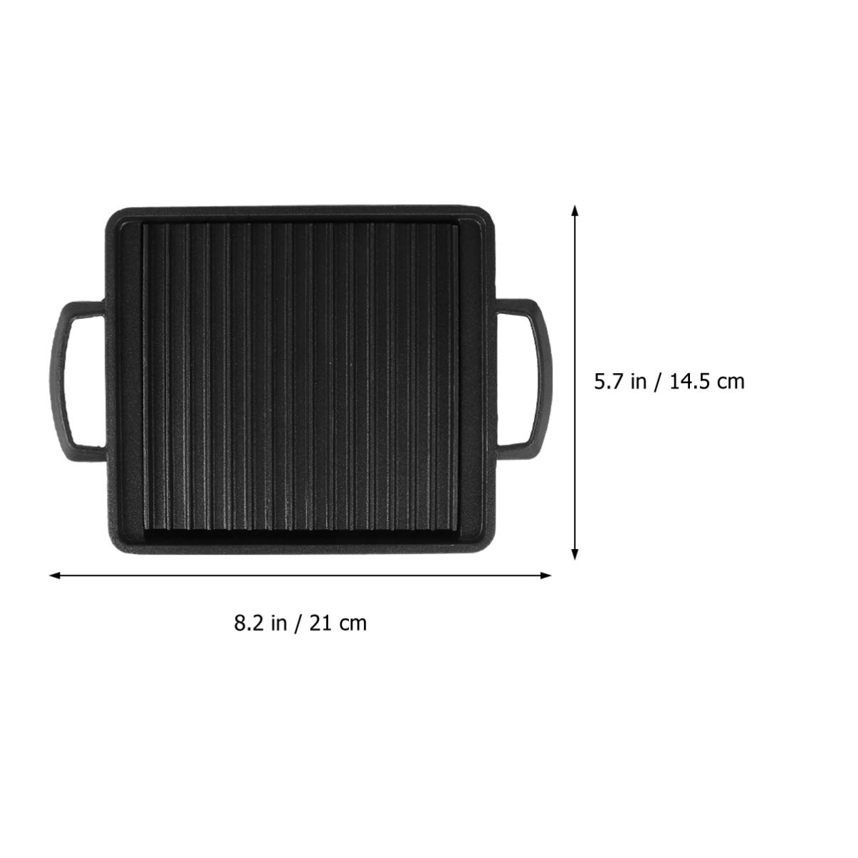 Parrilla eléctrica al aire libre Parrilla antiadherente Parrilla sin humo Plancha for asar Parrilla Binaural Barbacoa Bandeja for hornear Plato for bistec Pescado Pollo Verduras 16.5x14.5CM Bandeja fo