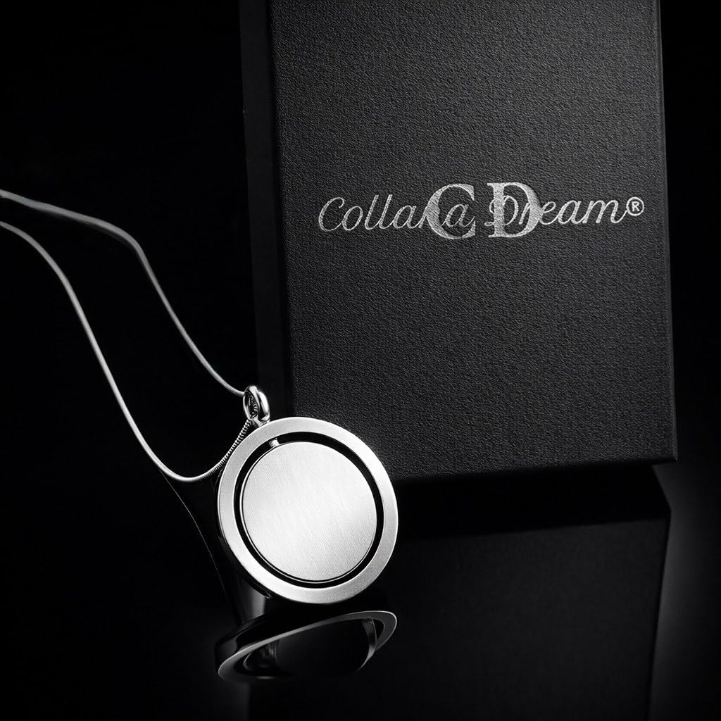 Collana Personalizzata Uomo Donna in Acciaio Inossidabile con Cerchio Girevole – Incisione Fronte e Retro – Ciondolo Rotante Unisex – Idea Regalo Coppia, Anniversario, Compleanno – CollanaDream