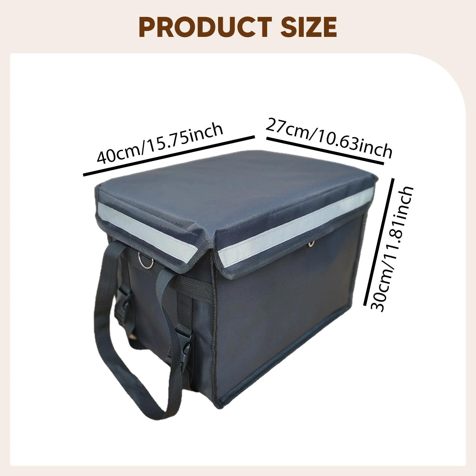 LOVIVER Caja isotérmica para Reparto de Comida de 30 litros, práctica, Impermeable, Mantiene Comida Caliente o fría. Contenedor para Reparto y, con Asa