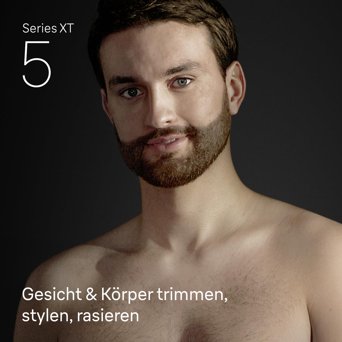 Braun Trimmer Series XT5, Kabelloser Rasierer Herren Elektrisch, XT5270, Grau - Barttrimmer und Bodygroomer, Körperrasierer mit 45 Min. Akku, Wasserdicht, Inkl. 8 Extras und Sensitiv Kammaufsatz
