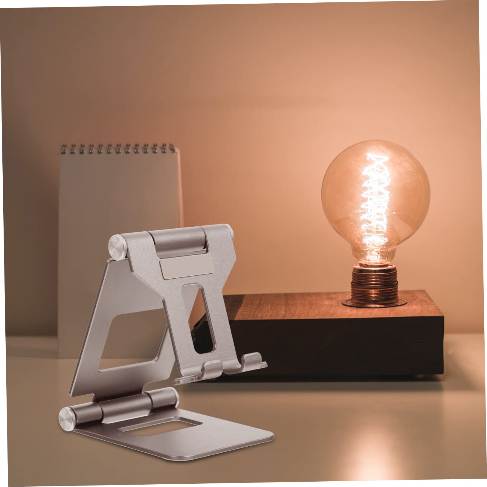 UKCOCO 4 Piezas Soporte para Teléfono Móvil Soporte De Teléfono De Escritorio Soporte De Tableta para Escritorio Trípode para Tableta Aleación De Aluminio Auto Soporte De Aluminio Oficina