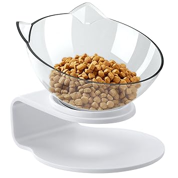 FPVERA Cat Bowl with Stand Cat Feeders Food and Water Bowls Reduce Neck Pain for Cats and Small Dogs