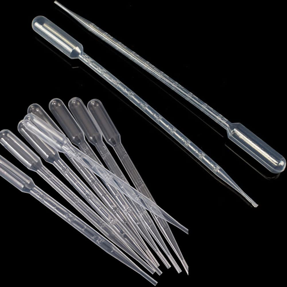 60 Stück 3ml/10ml Transferpipetten, Messpipette Wiederverwendbar Pipetten Einwegpipetten Durchscheinende Pipetten Dropper Kunststoff für Ätherische Öle, Wissenschaftliche Labors Acrylfarben.