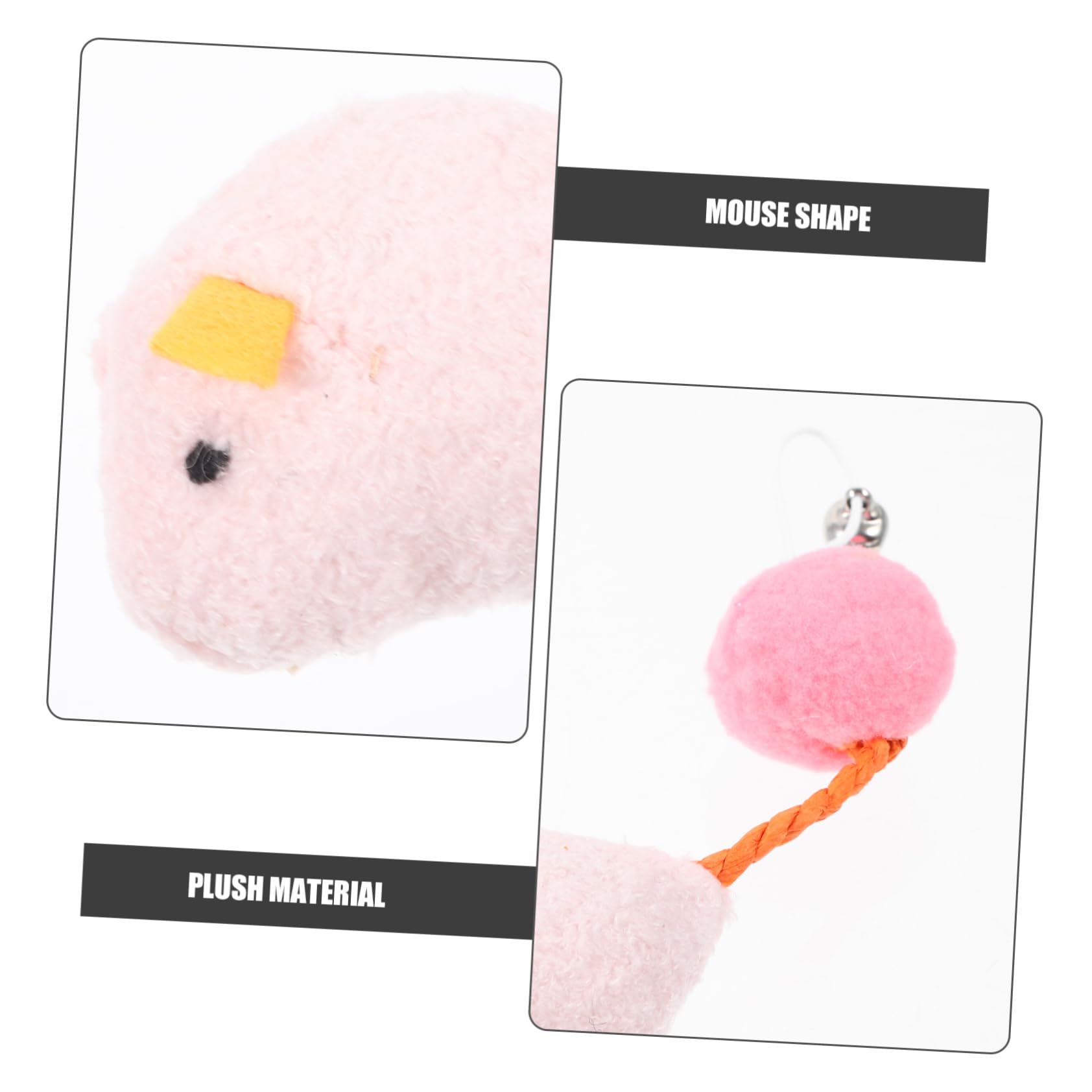 BESTonZON 6 pièces Lot de Jouets Souris Peluche pour Chat avec Cloches Jouets Interactifs Dintérieur pour Exercices et Divertissement des