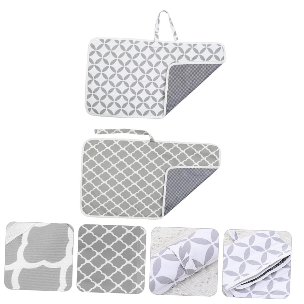2 piezas Alfombrilla Cambiadora Niña Plegable Reutilizable y Portátil para Cambiar Pañales Material Seguro para Piel Sensible Diseño Compacto para Viajes y Exterior