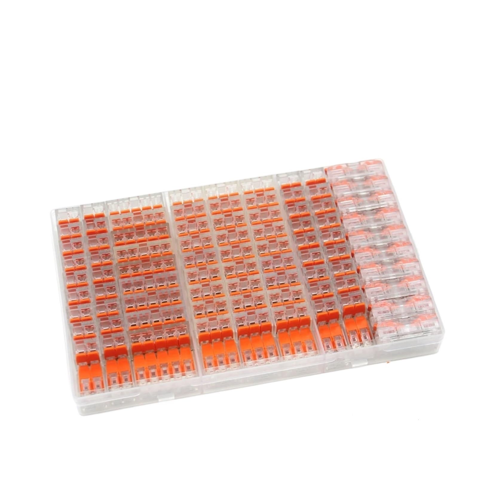 zhuguiming Morsetto for cavi elettrici con leva elettrica da 100 pezzi, mini morsetto elettrico rapido a pressione, connettore for morsetti di illuminazione(100pcs)