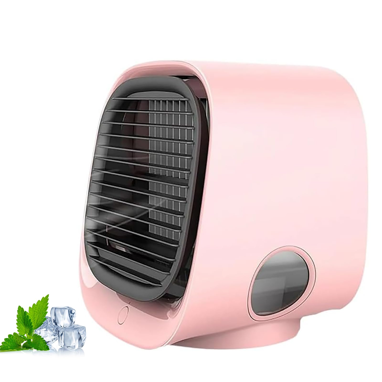 Ventilatore a Torre Piccolo, Ventilatore di Raffreddamento D'aria Personale Silenzioso con Funzione di Umidificazione, Velocità Regolabili, Funzionamento Silenzioso, Piccolo Raffreddatore D'aria pink